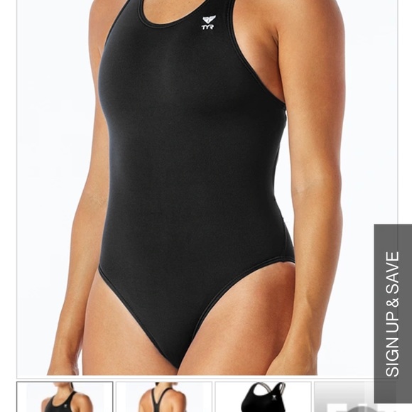 TYR Other - TYR Womens Size 24 XS All Black Swim Suit One Piece Chlorine Resistance UPF 50+